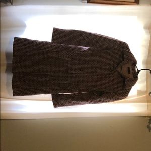 Purple tweed winter coat